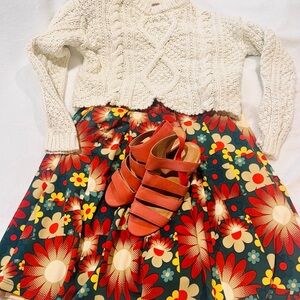 LuLaRoe floral hippie A-line skirt in size S